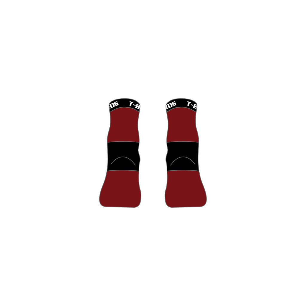 Ankle Socks Maroon/Black image 2
