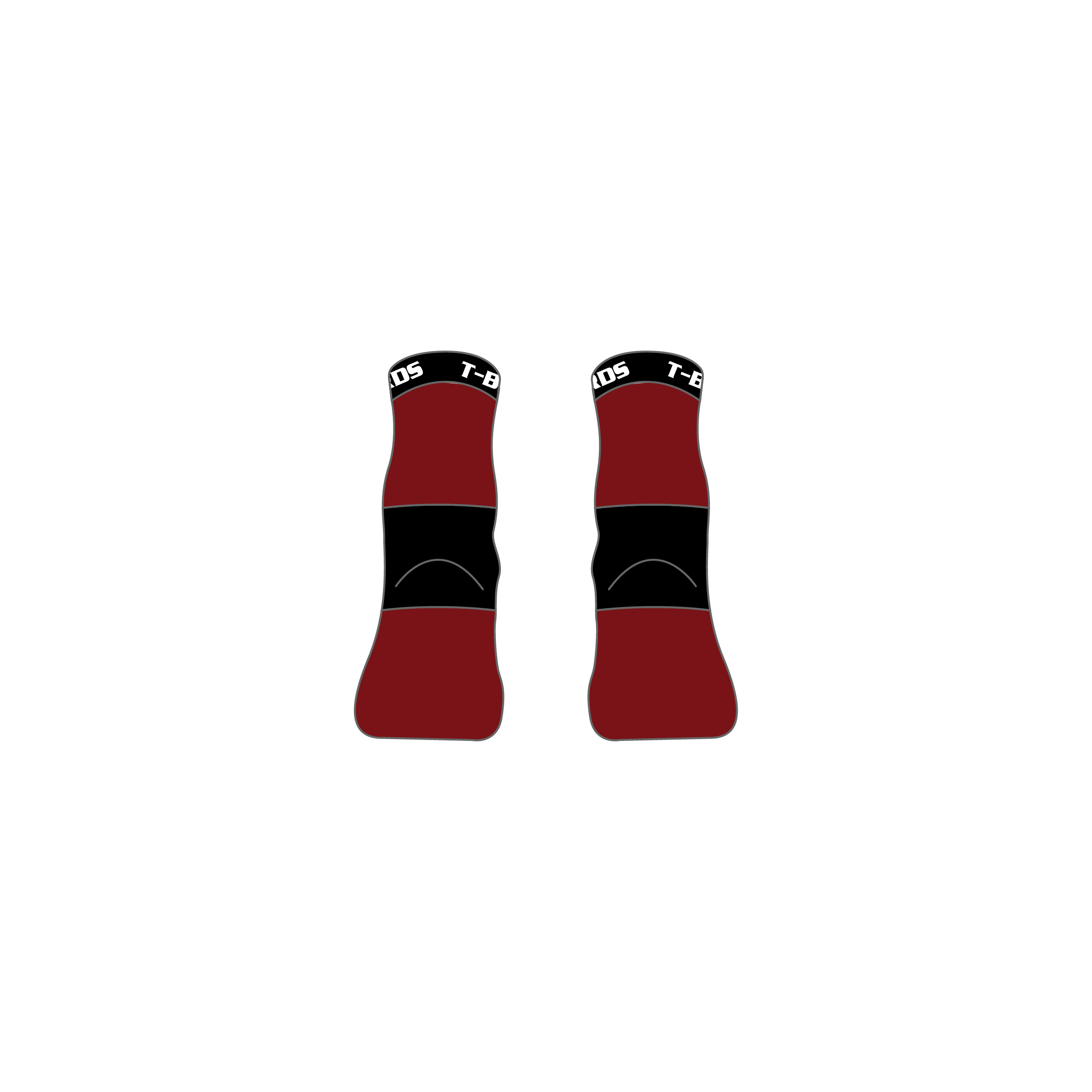 Ankle Socks Maroon/Black image 2