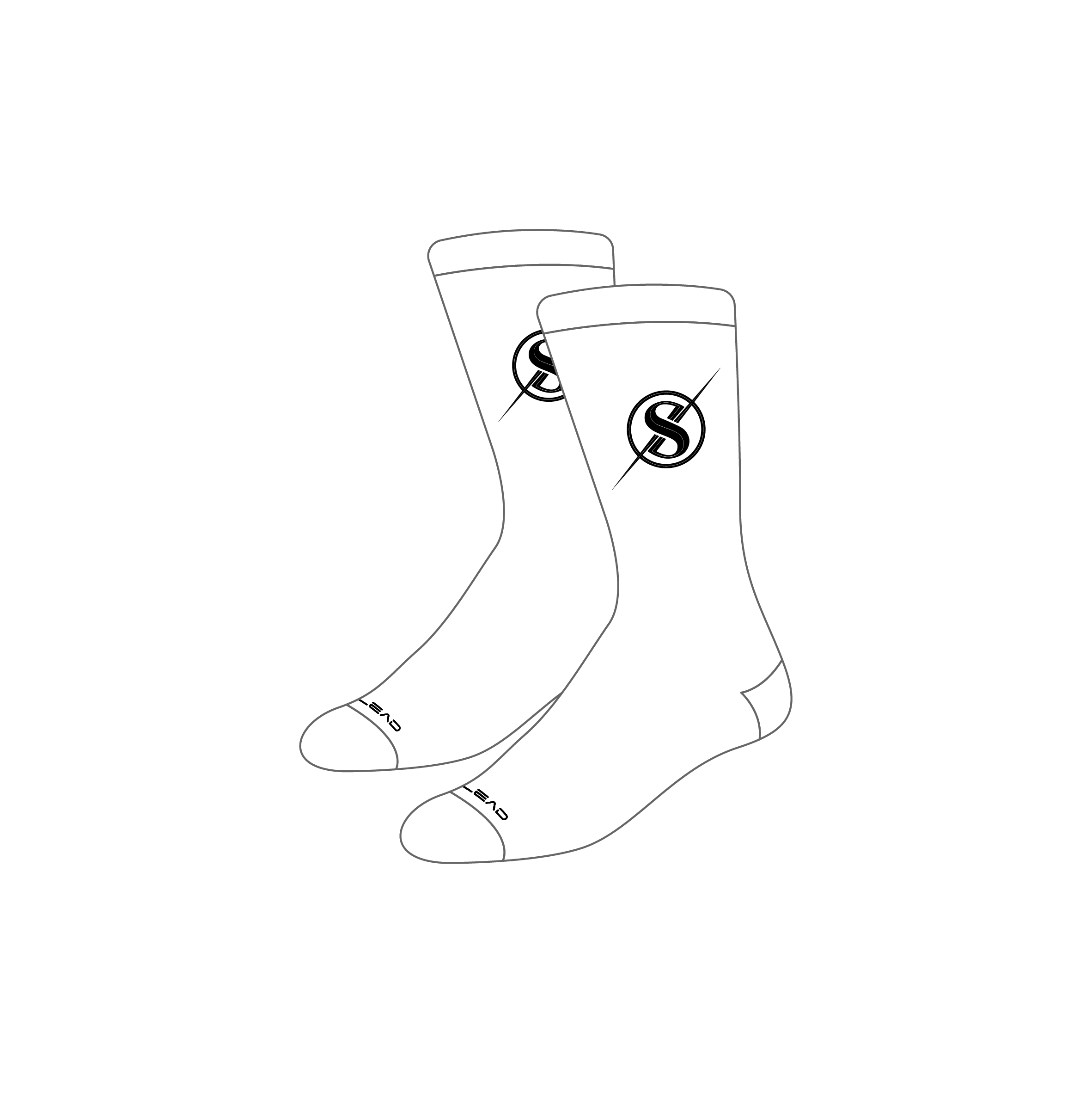 White Crew Socks image 0