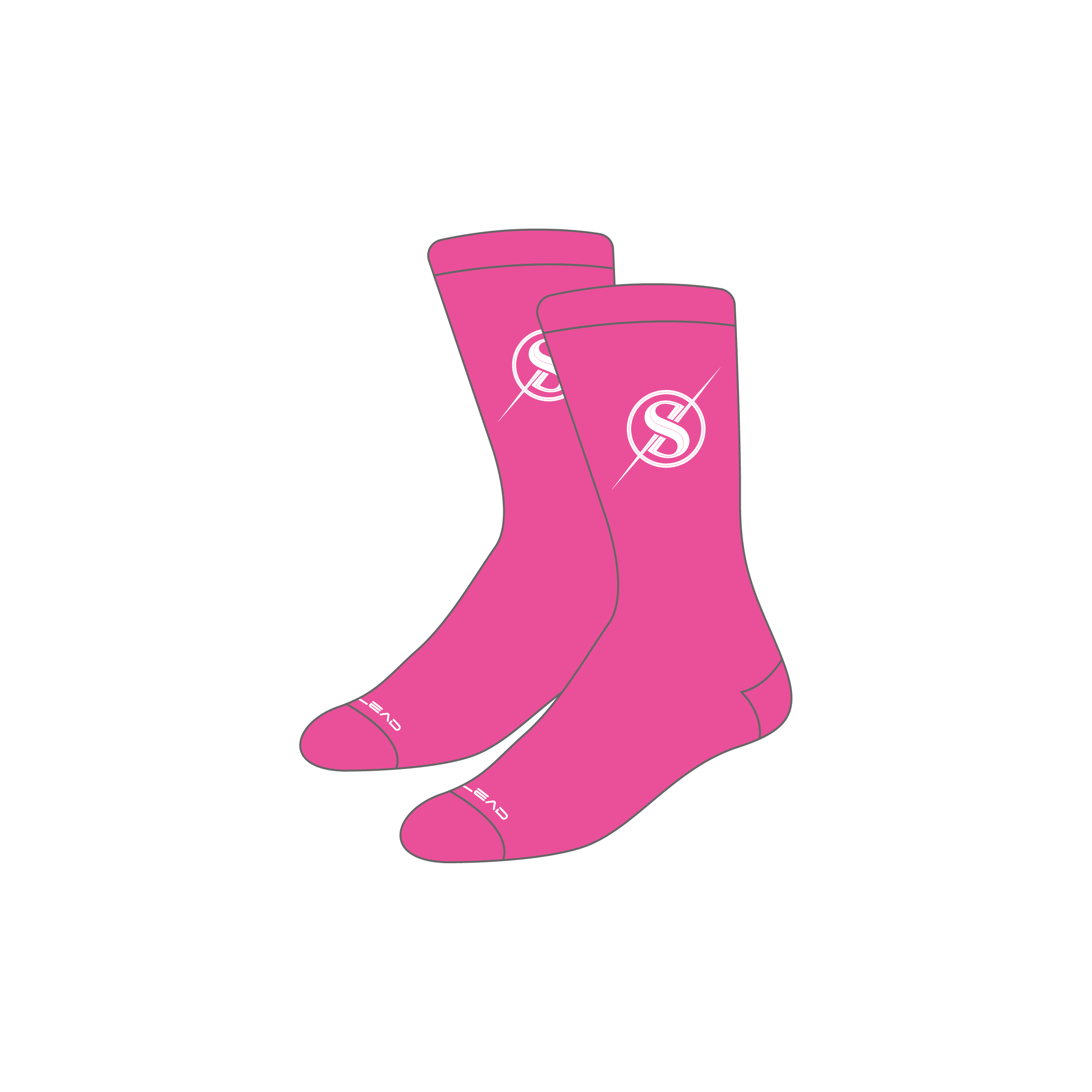 Pink Crew Socks image 0