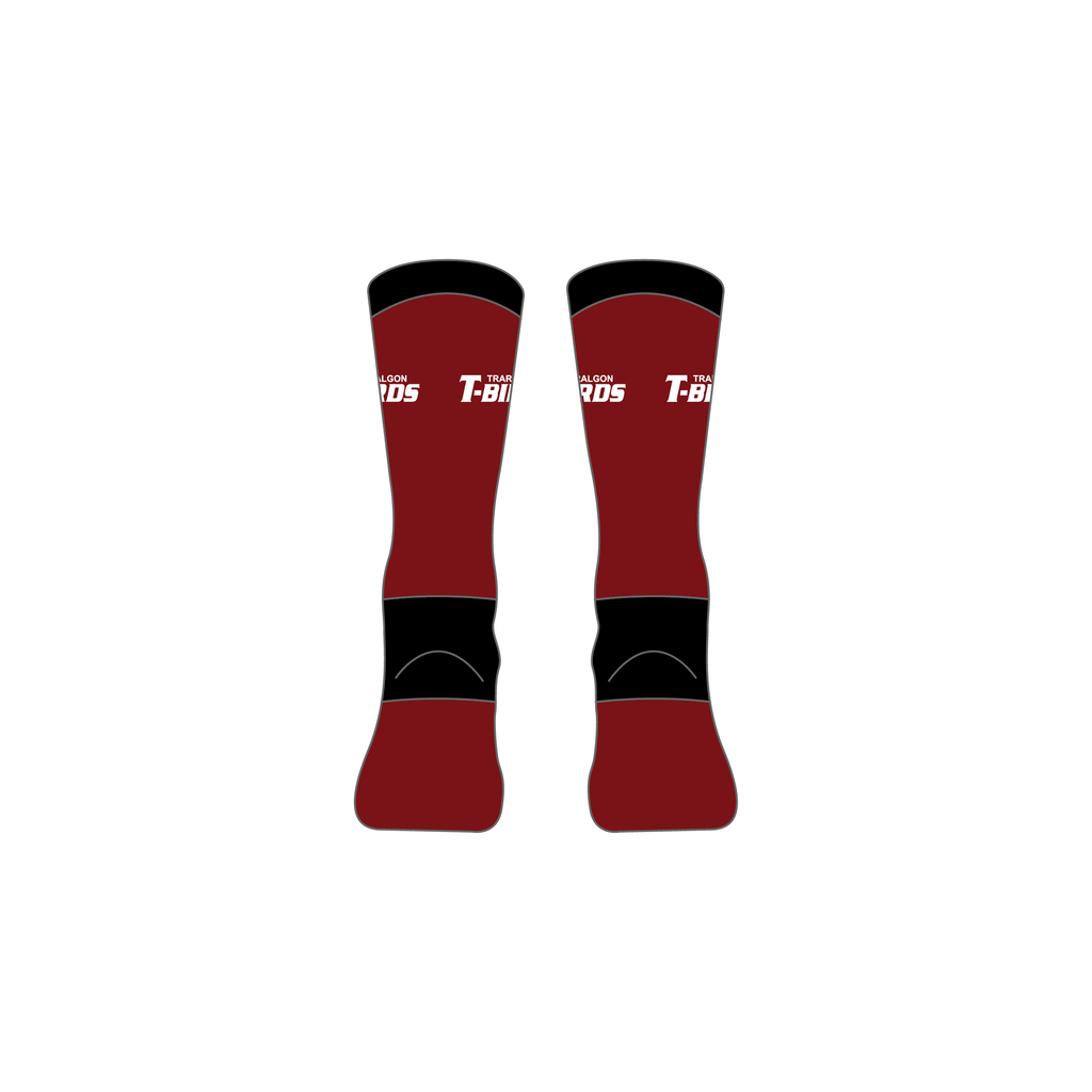 Crew Socks Maroon/Black image 2