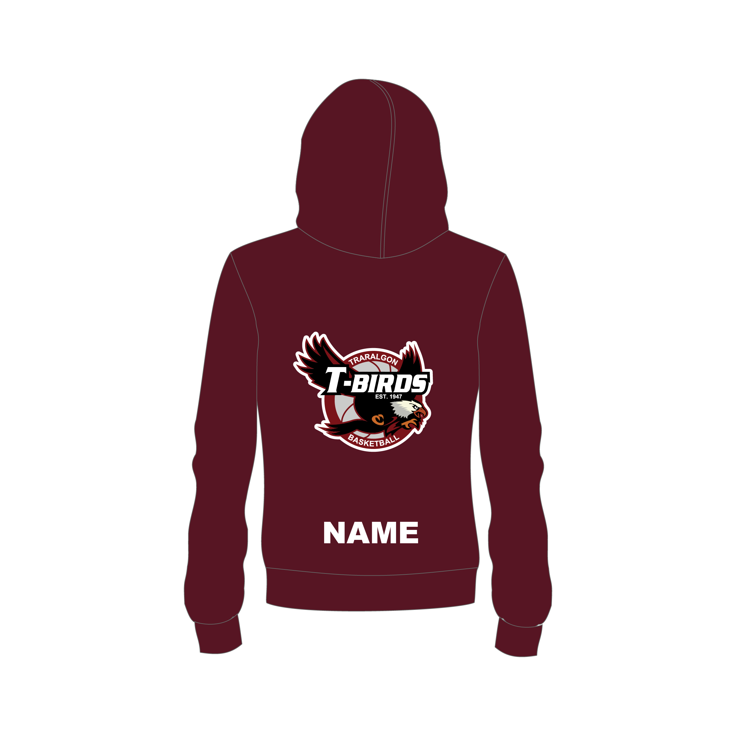 Hoodie (Maroon) - Large Logo image 1
