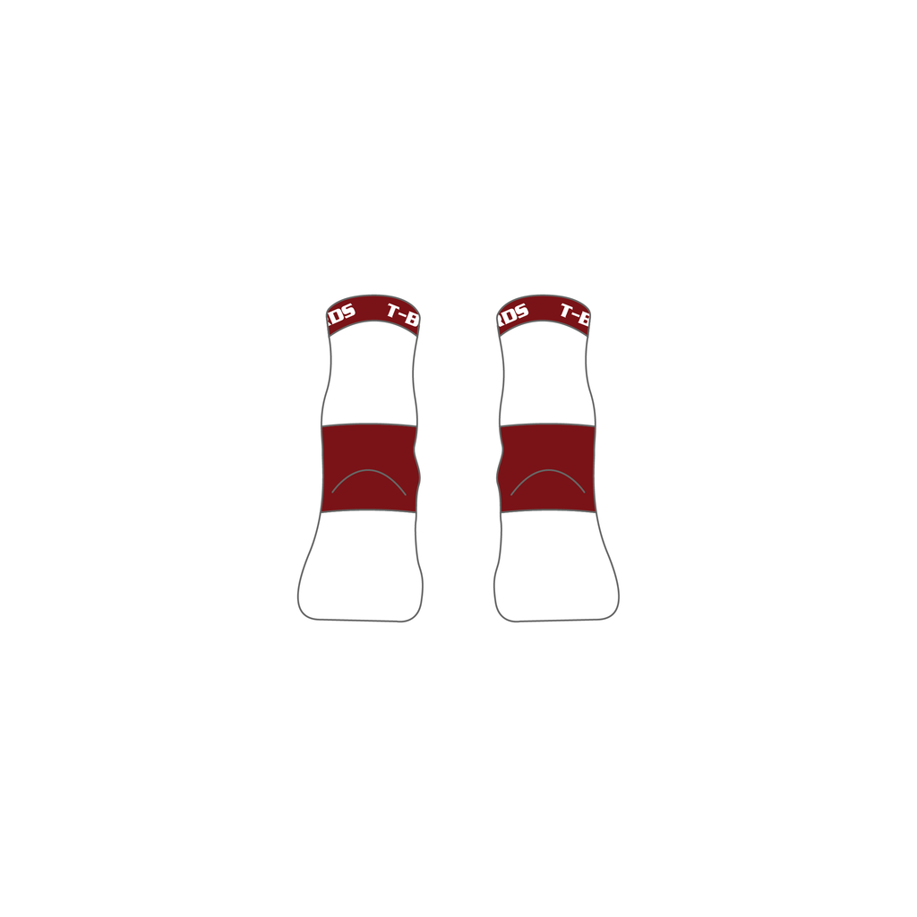 Ankle Socks White/Maroon image 2