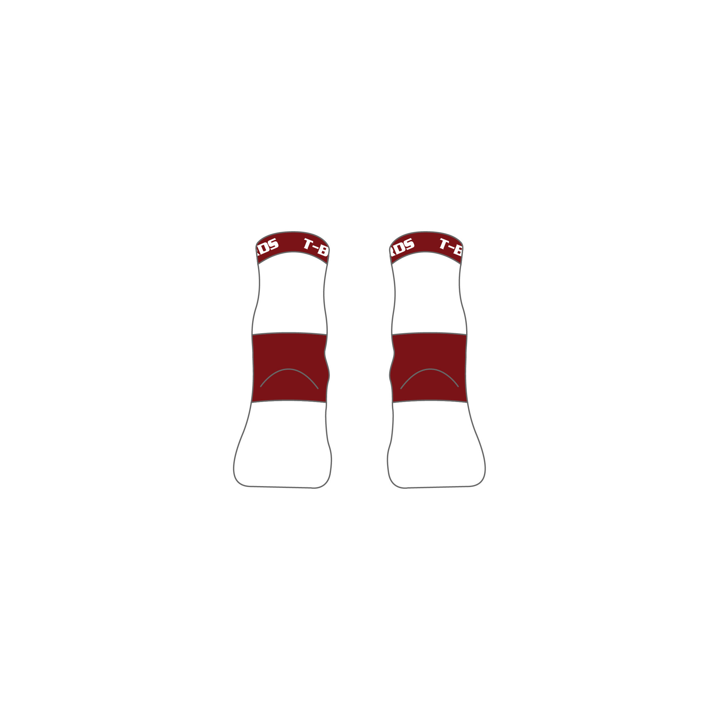 Ankle Socks White/Maroon image 2