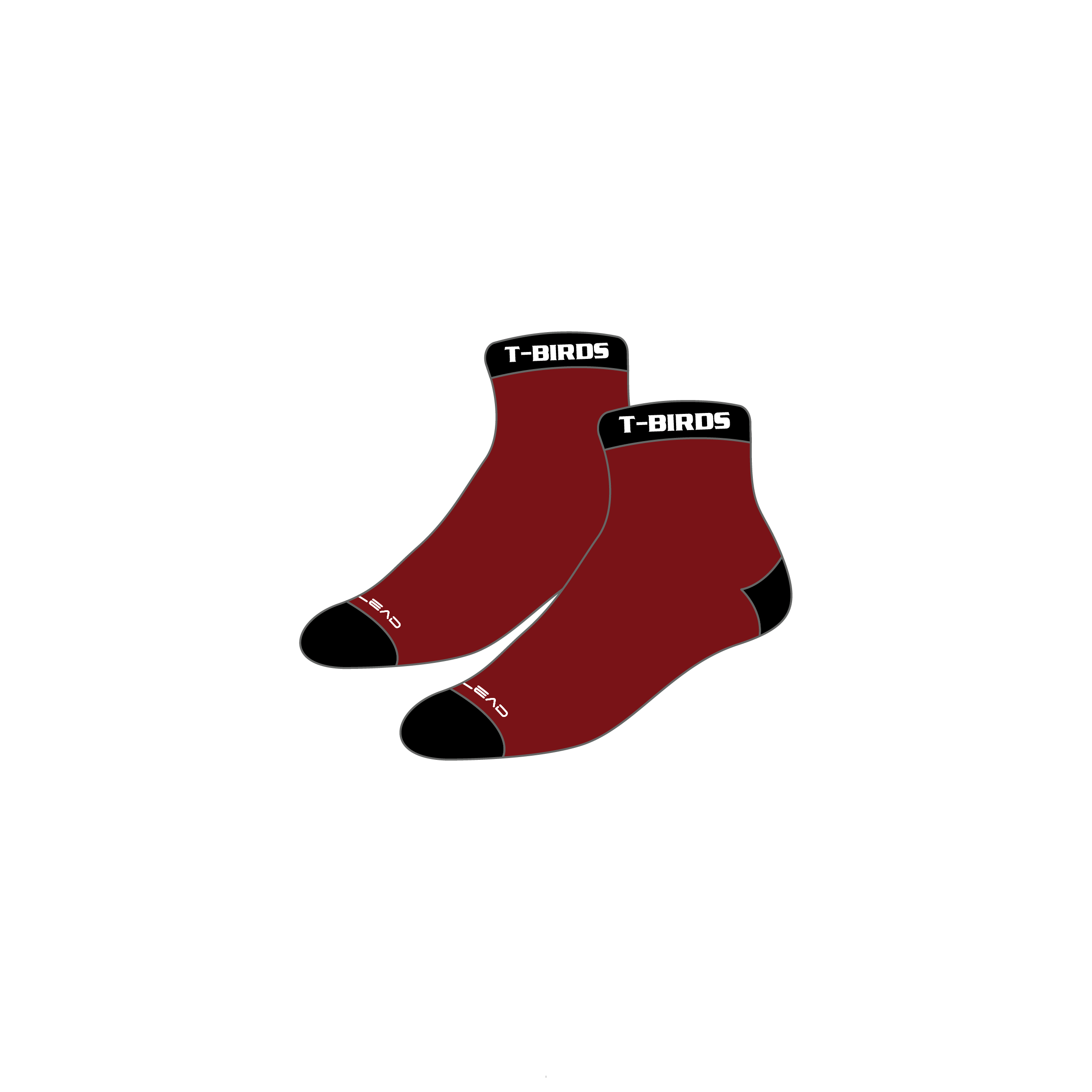 Ankle Socks Maroon/Black image 0