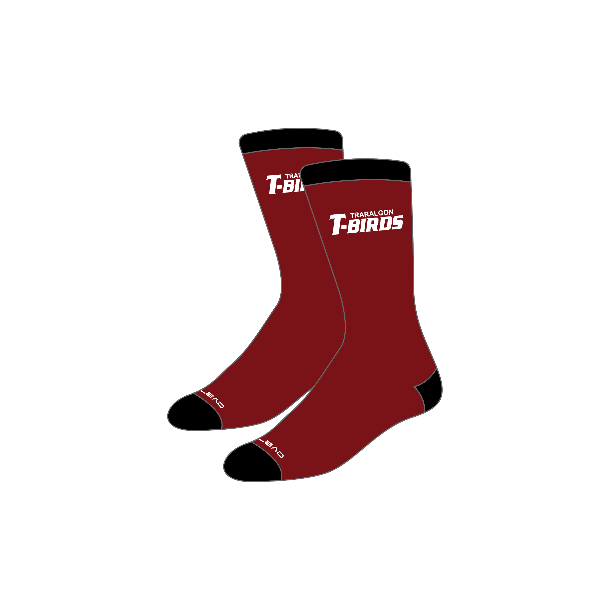 Crew Socks Maroon/Black image 0