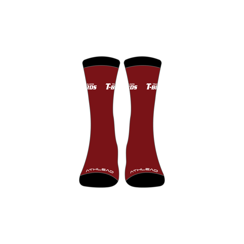 Crew Socks Maroon/Black image 1