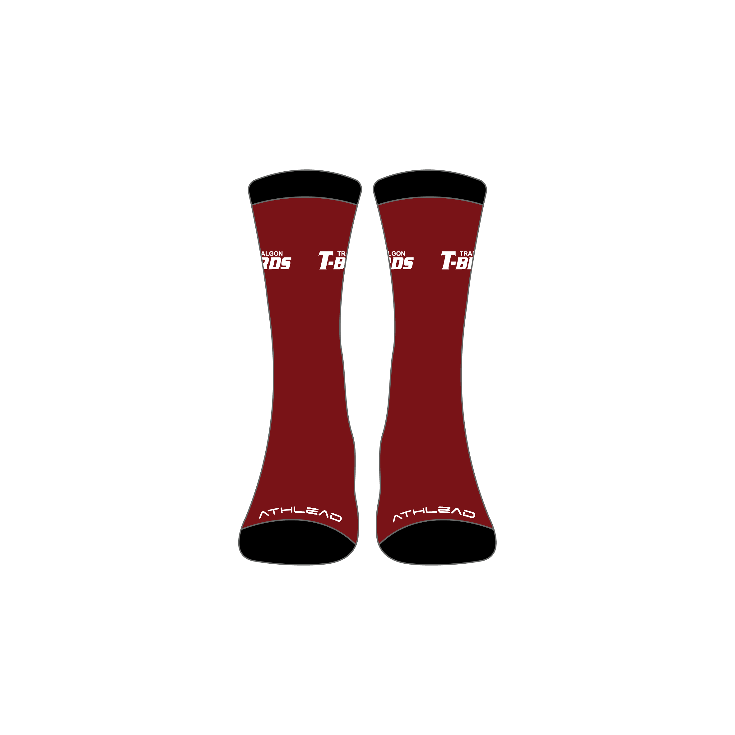 Crew Socks Maroon/Black image 1