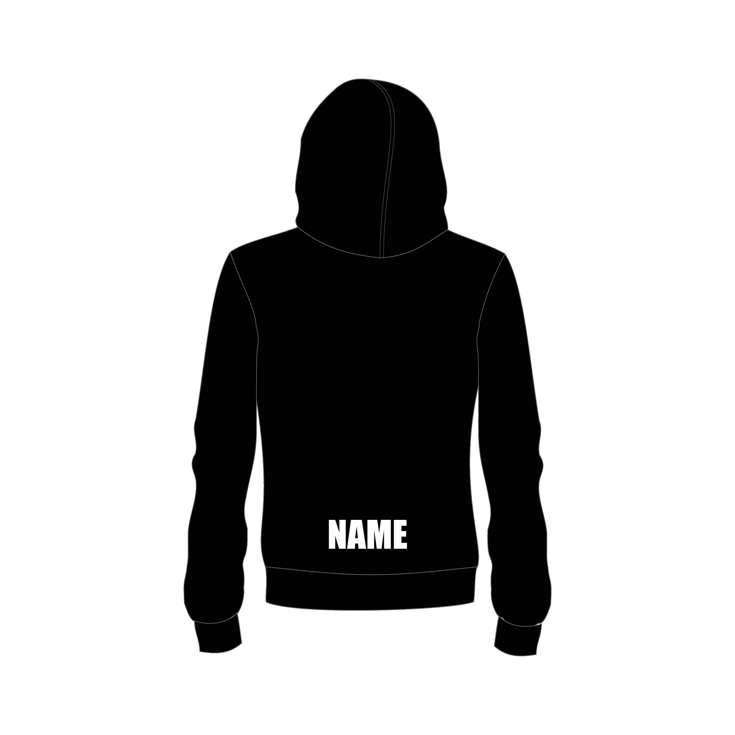 Black Big V Hoodie image 1