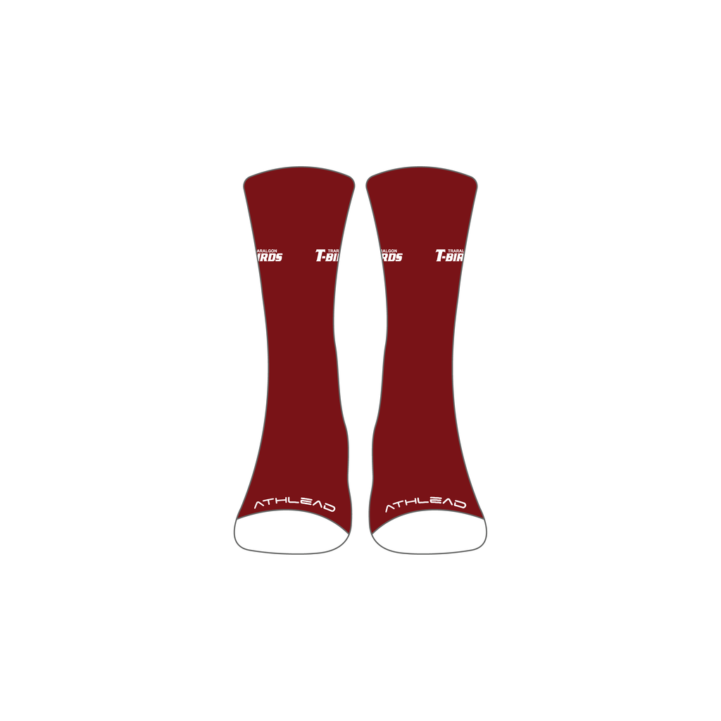 Crew Socks Maroon/White image 1