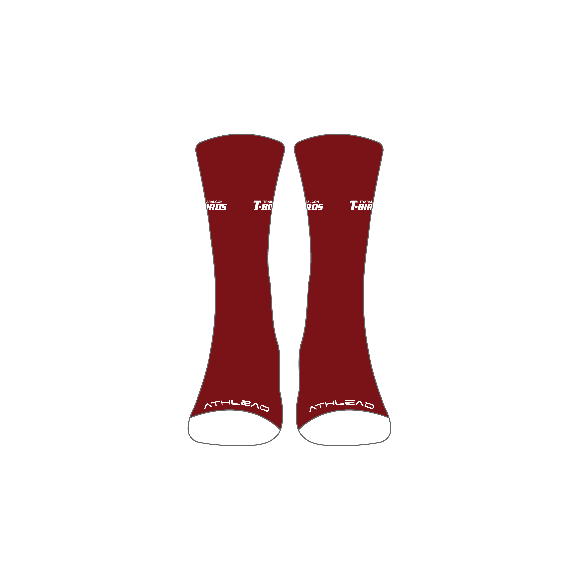 Crew Socks Maroon/White image 1