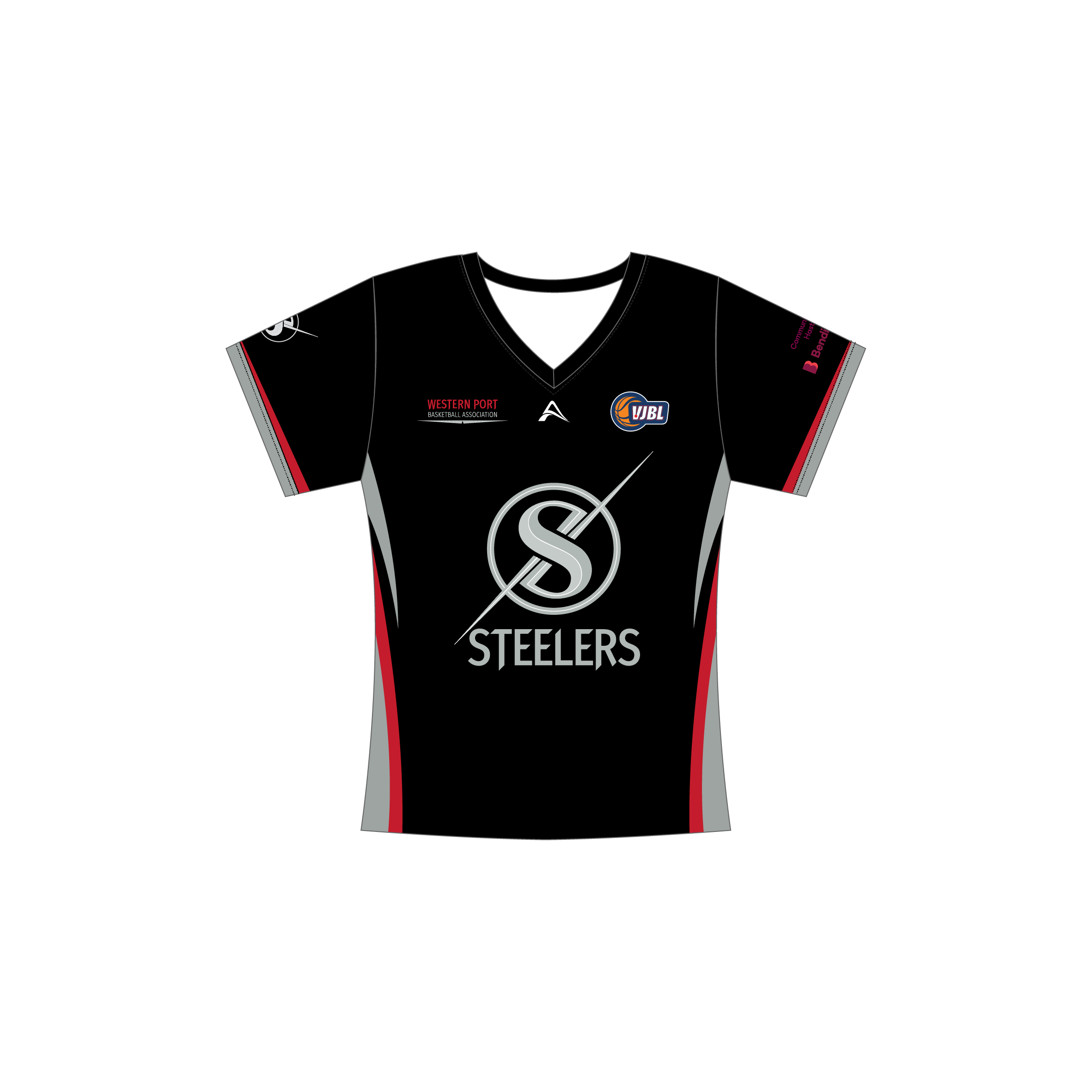 Mens/Boys - VJBL Warm Up Top - WPBA Steelers