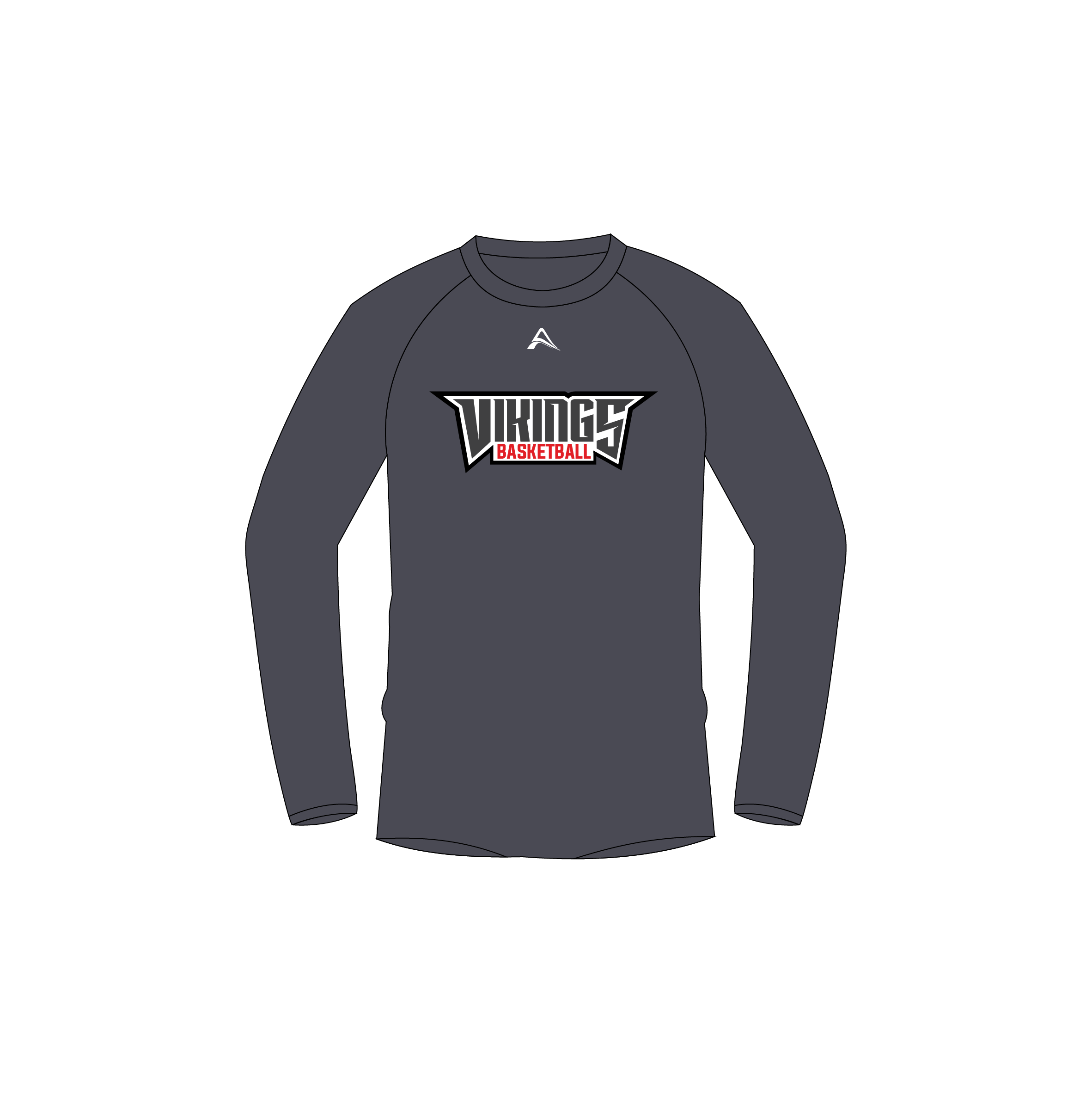 Mens - Long Sleeve Tee - Vikings Basketball
