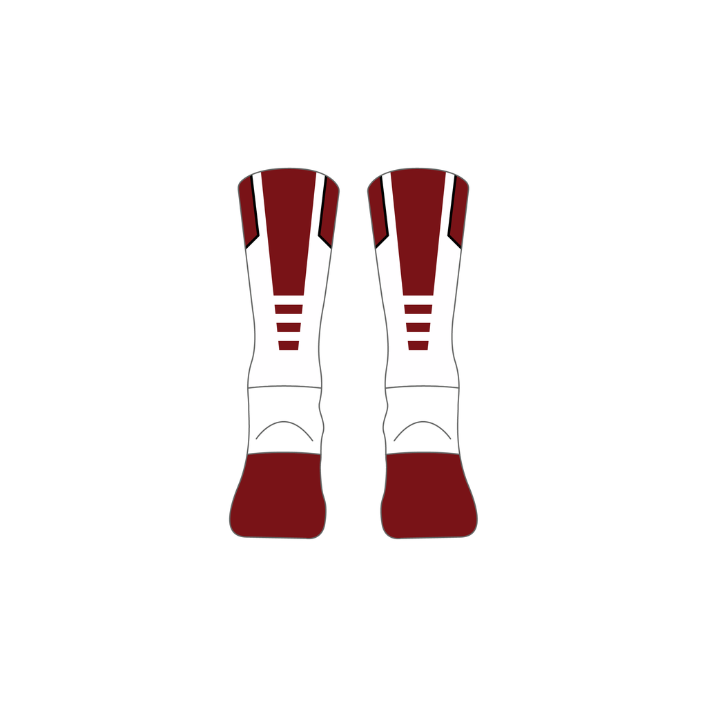 Crew Socks Maroon/White image 2