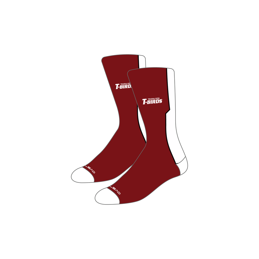 Crew Socks Maroon/White image 0